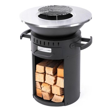 Fieldmann - Barbecue portatile 3 in 1 in acciaio inox/nero