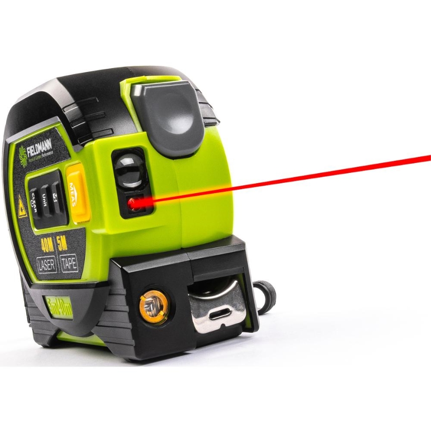 Fieldmann - Distanziometro laser con display a LED e misuratore a roulette 2xAA