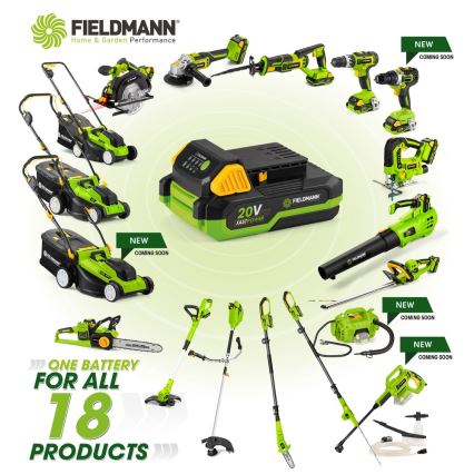 Fieldmann - Forbici per siepi telescopiche a batteria 20V