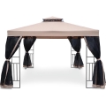 Fieldmann - Gazebo da giardino 3x3 m beige/nero