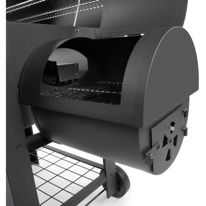 Fieldmann - Griglia a carbone con affumicatoio nero