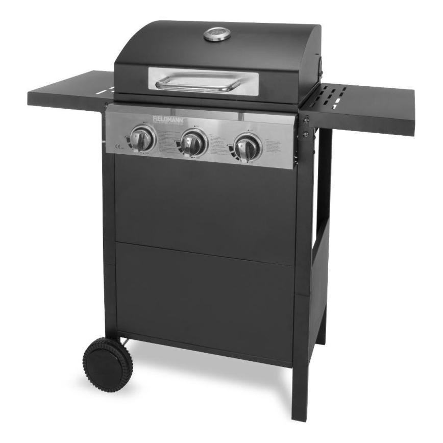 Fieldmann - Griglia a gas 3x bruciatore nero