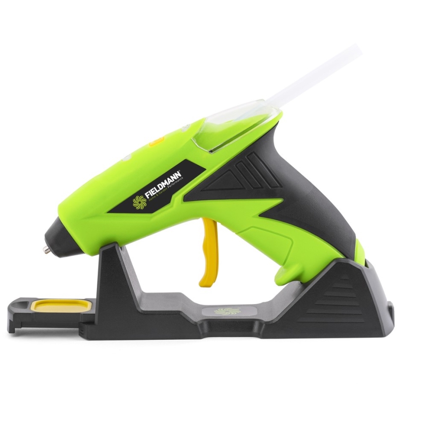 Fieldmann - Pistola per colla a caldo a batteria 4V 1500 mAh verde