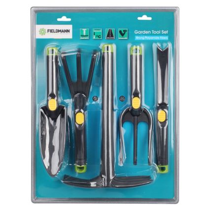 Fieldmann - Set di attrezzi da giardinaggio 5 pz