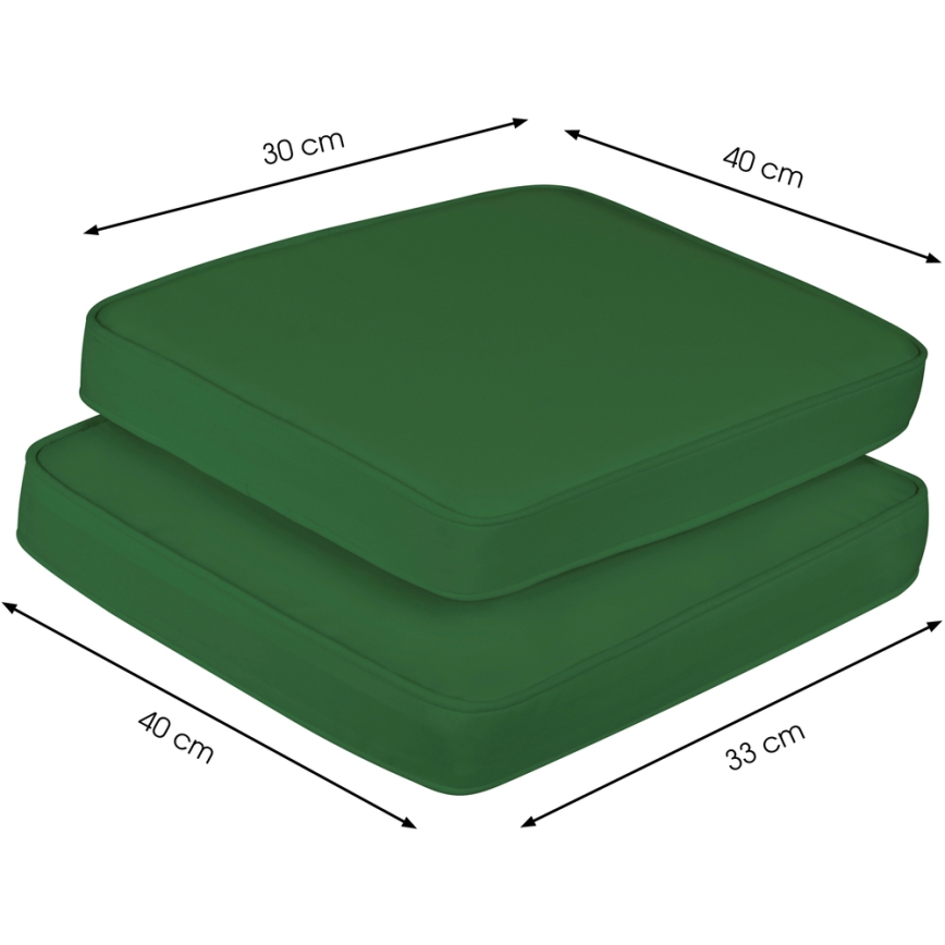 Fieldmann - Set di cuscini per il balcone verde
