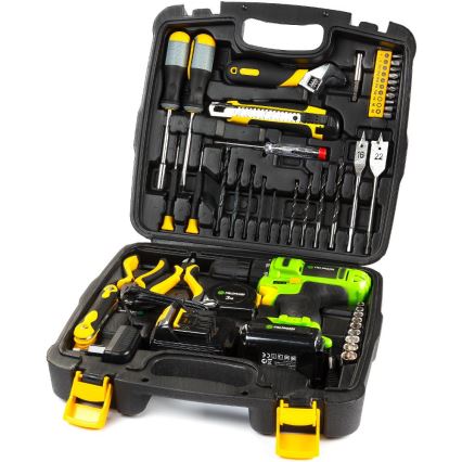 Fieldmann - Trapano avvitatore a batteria con accessori 12V 1300 mAh