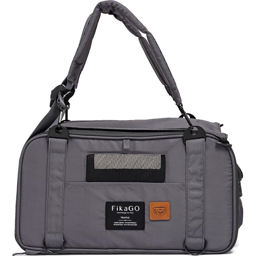 Fikago - Borsa da viaggio per cani e gatti TRUFFLE Grigio