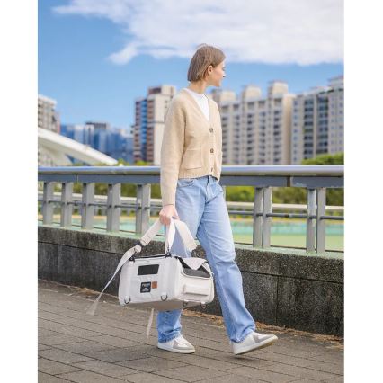 Fikago - Borsa da viaggio per cani e gatti TRUFFLE Grigio