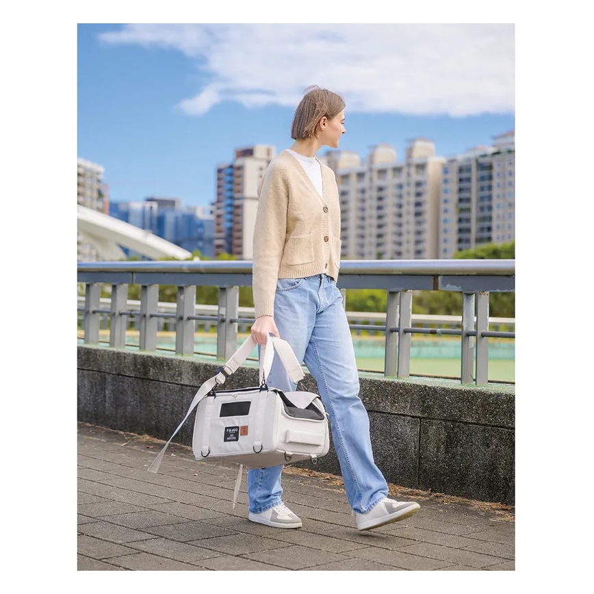 Fikago - Borsa da viaggio per cani e gatti TRUFFLE Grigio
