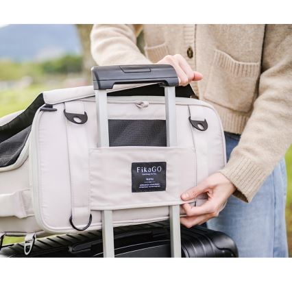 Fikago - Borsa da viaggio per cani e gatti TRUFFLE Grigio