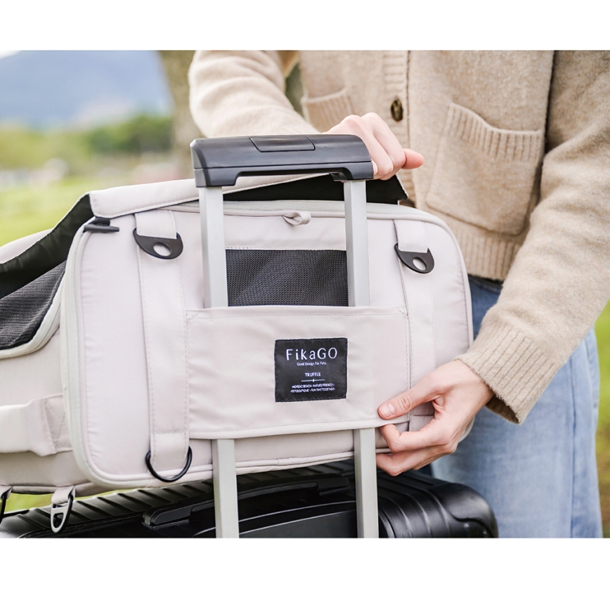 Fikago - Borsa da viaggio per cani e gatti TRUFFLE Grigio