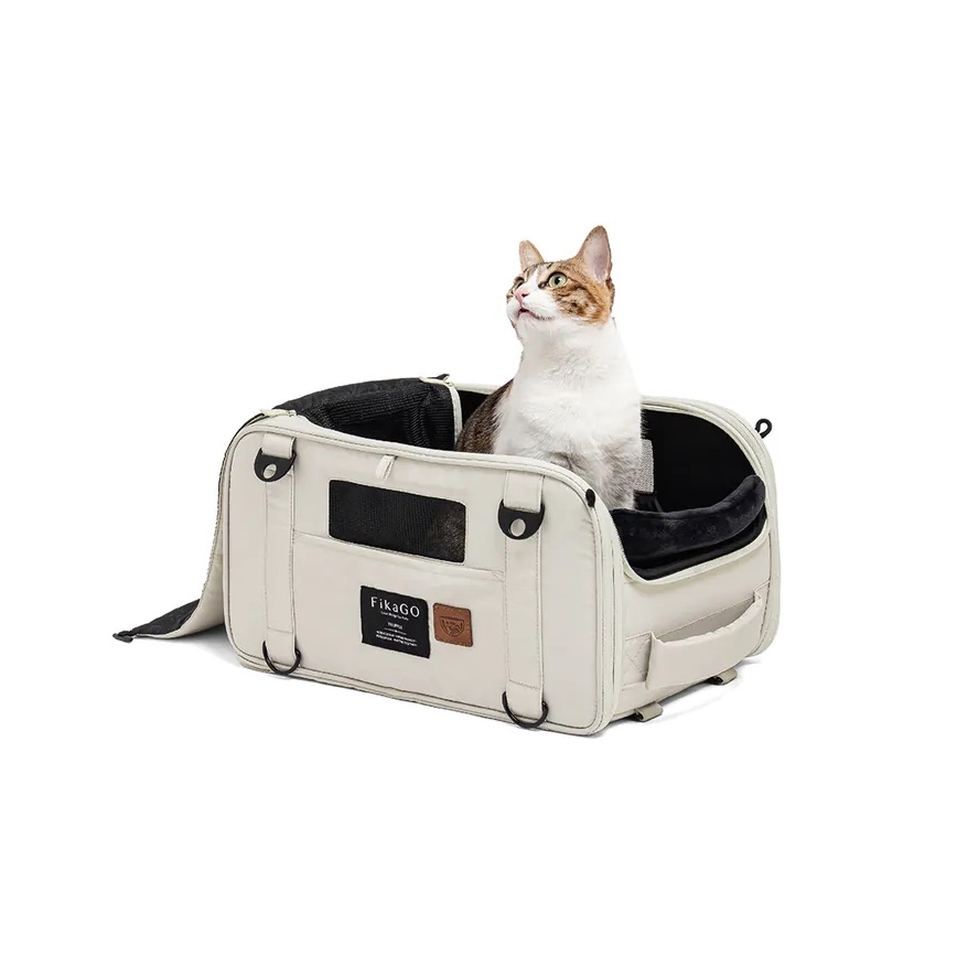 Fikago - Borsa da viaggio per cani e gatti TRUFFLE Grigio