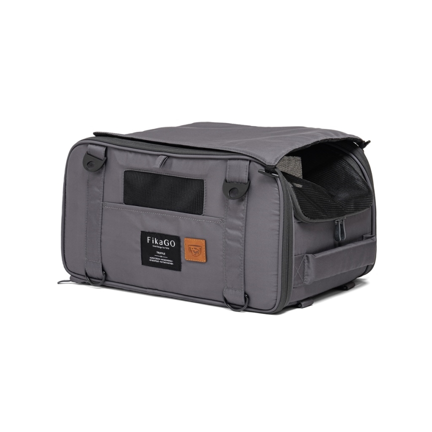 Fikago - Borsa da viaggio per cani e gatti TRUFFLE Grigio