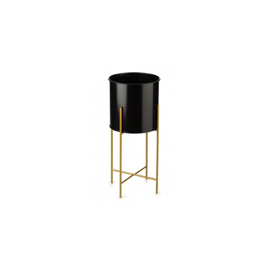 Fioriera in metallo OSLO 55x21 cm nero/oro