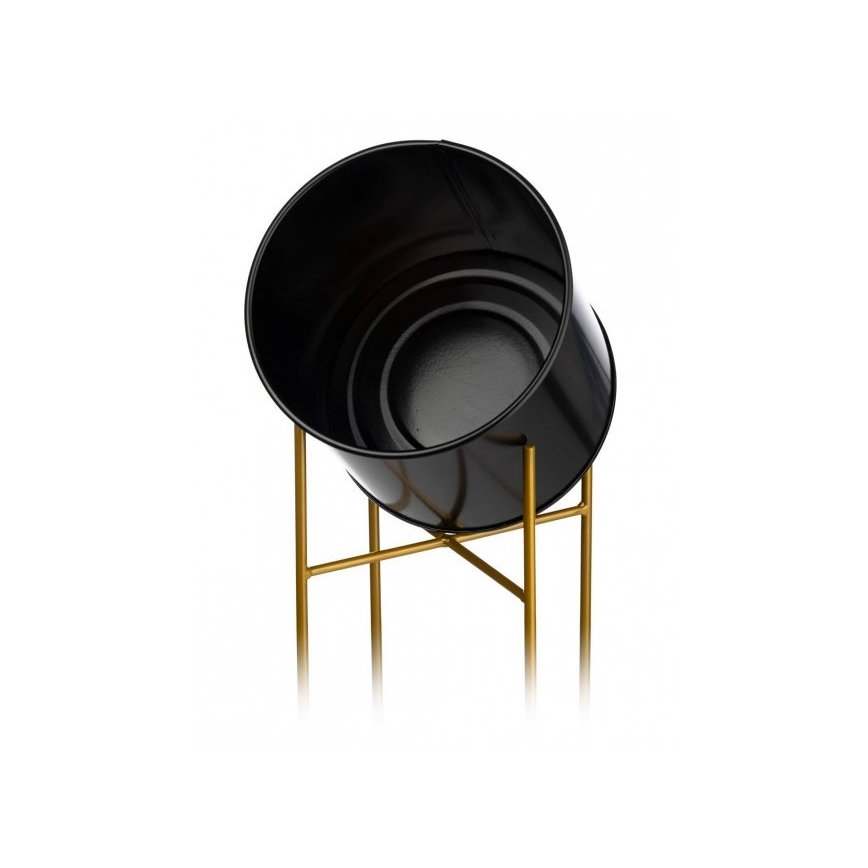 Fioriera in metallo OSLO 55x21 cm nero/oro