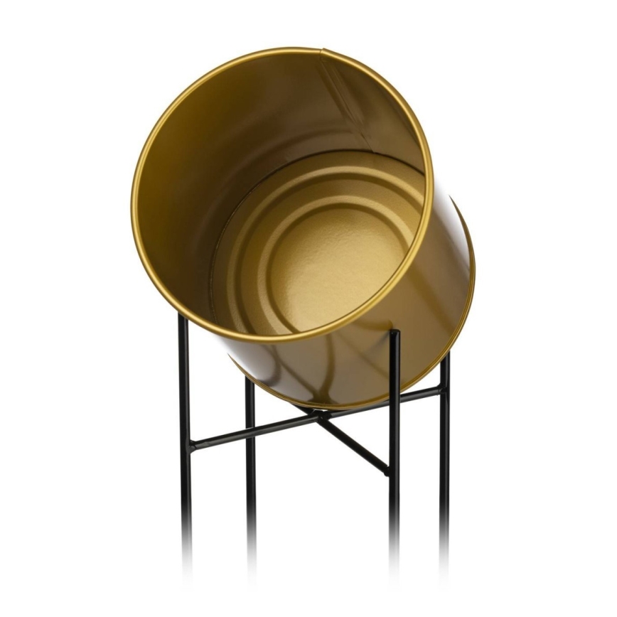 Fioriera in metallo OSLO 75x17 cm oro/nero