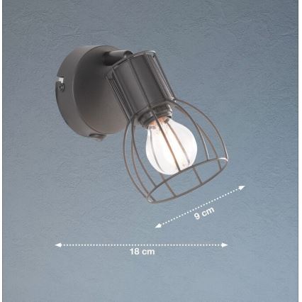 Fischer & Honsel 30074 - Faretto da parete KAFES 1xE14/25W/230V