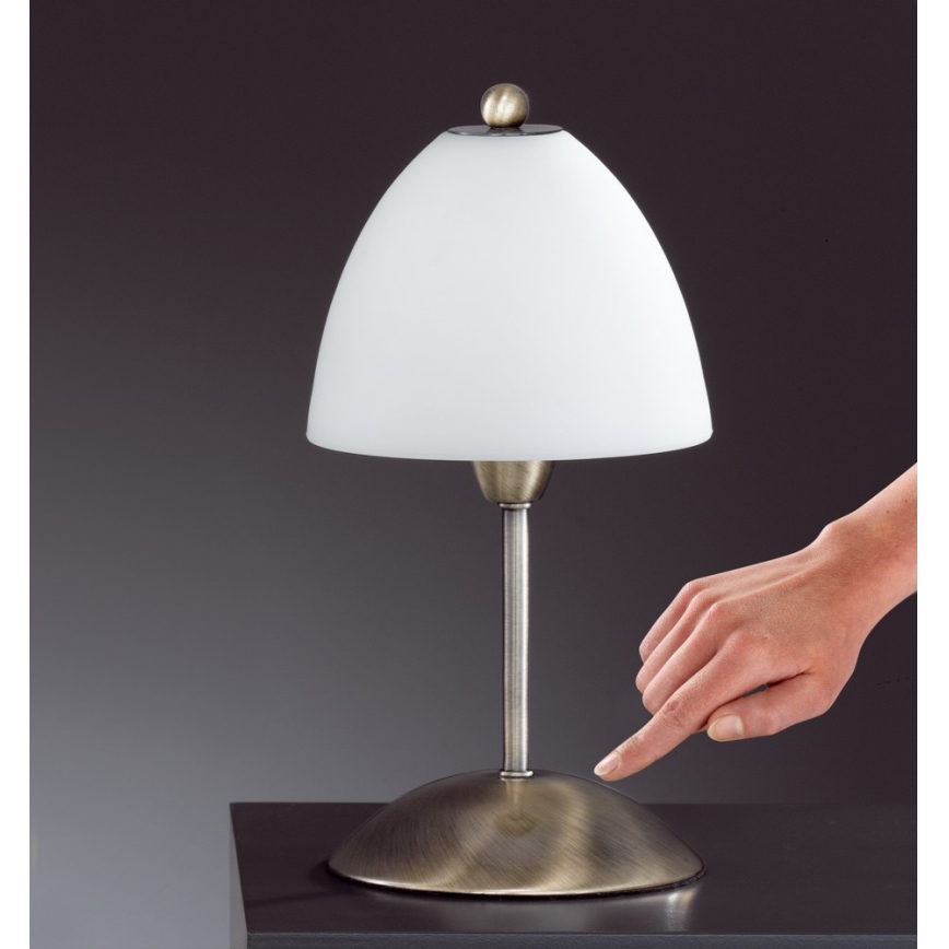 Lampada Da Tavolo Fischer & Honsel Hanke – Piedino In Ceramica E Paralume In Lino Sabbia, Con Interruttore A Cordoncino (E14, Max 25W)
