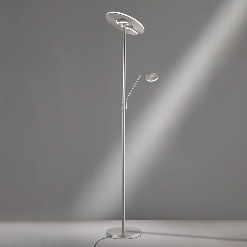 Fischer & Honsel - Lampada da terra LED dimmerabile DENT 1xLED/30W/230V + 1xLED/6W 2700-4000K