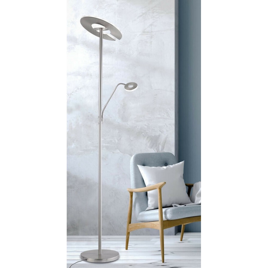 Fischer & Honsel - Lampada da terra LED dimmerabile DENT 1xLED/30W/230V + 1xLED/6W 2700-4000K