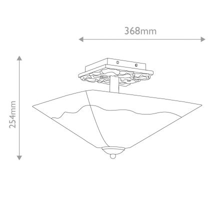 Flambeau - Plafoniera STAR 2xE27/40W/230V dorata