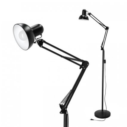 Flessibile lampada con piedistallo AURIQ 1xE27/60W/230V 184 cm nero