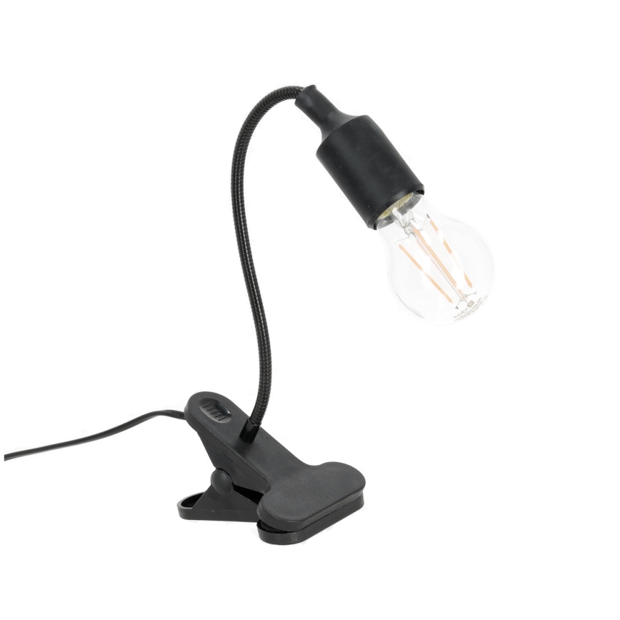 Flessibile lampada da tavolo con clip CLIP 1xE27/30W/230V nero