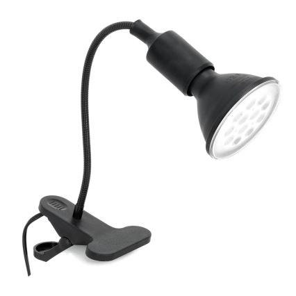 Flessibile lampada da tavolo con clip CLIP 1xE27/30W/230V nero