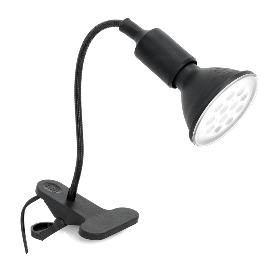 Flessibile lampada da tavolo con clip CLIP 1xE27/30W/230V nero