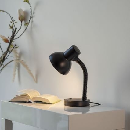 FLESSIBILE LAMPADA DA TAVOLO FLEXI JUST LIGHT 11080-18 1xE27/25W/230V nera