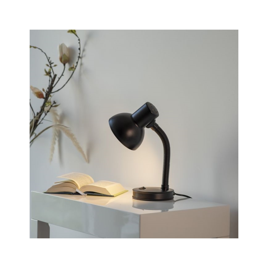 FLESSIBILE LAMPADA DA TAVOLO FLEXI JUST LIGHT 11080-18 1xE27/25W/230V nera