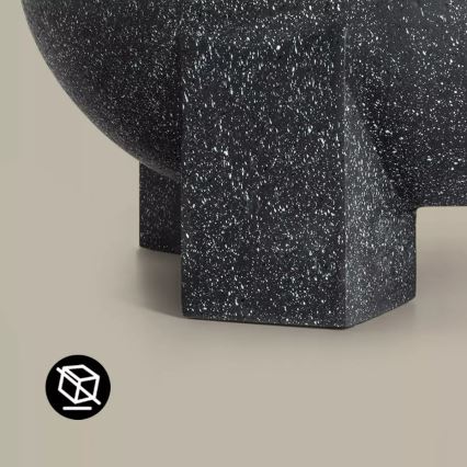 Focolare portatile con griglia 79,5x38 cm nero/granito scuro