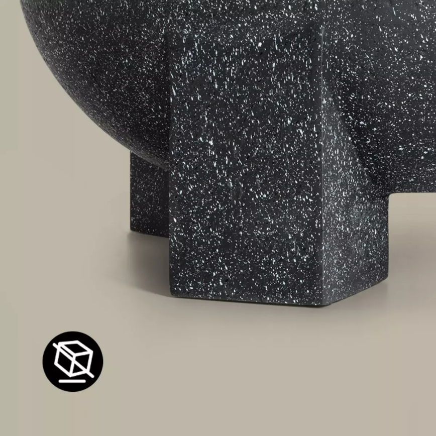 Focolare portatile con griglia 79,5x38 cm nero/granito scuro