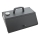 Forno per pizza con sportello e termometro 40x35,5x21 cm nero