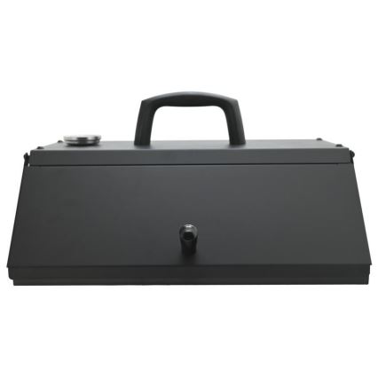 Forno per pizza con sportello e termometro 40x35,5x21 cm nero