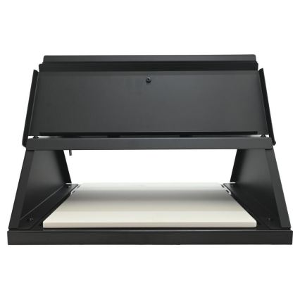 Forno per pizza con sportello e termometro 40x35,5x21 cm nero