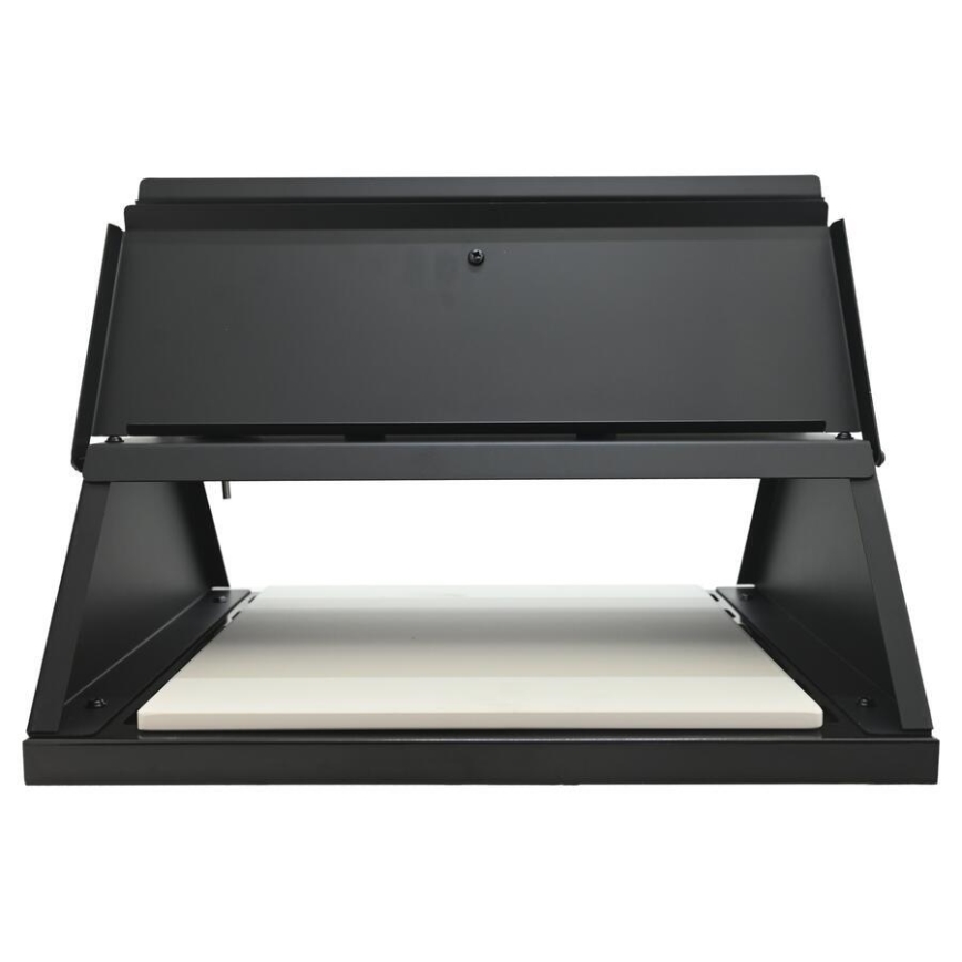 Forno per pizza con sportello e termometro 40x35,5x21 cm nero