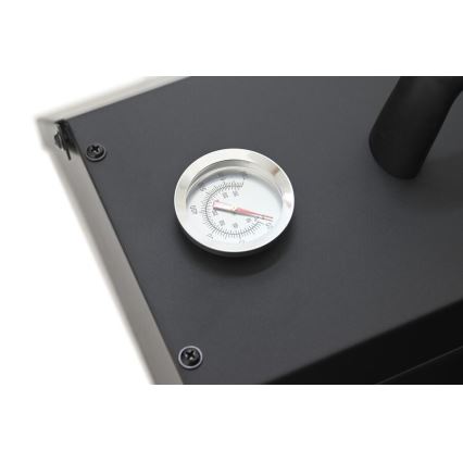 Forno per pizza con sportello e termometro 40x35,5x21 cm nero