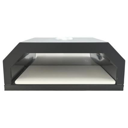 Forno per pizza con termometro 40x34,5x16 cm, colore nero