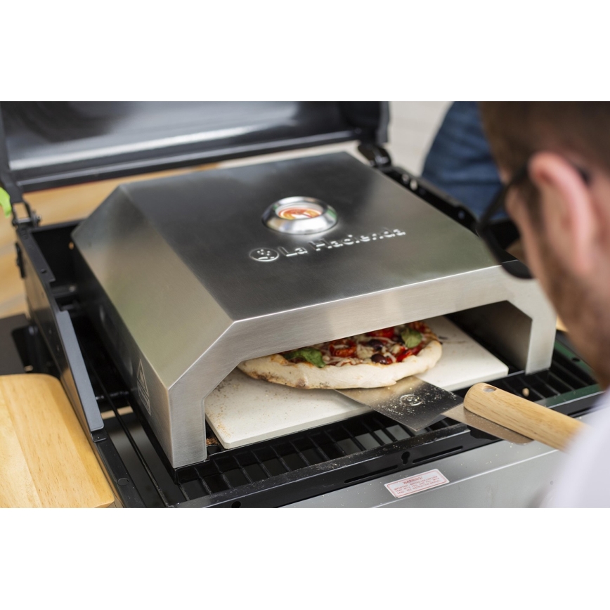 Forno per pizza per grigliate da giardino + piastra in pietra ceramica