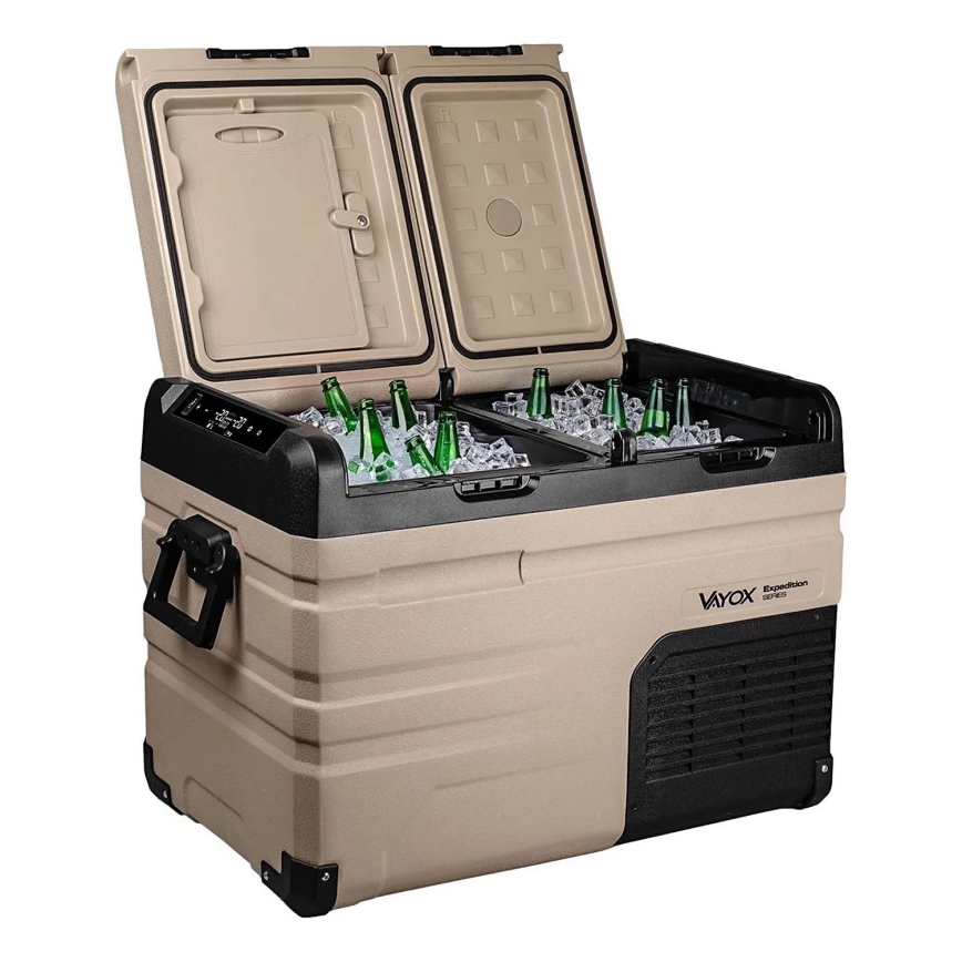 Frigorifero da viaggio con display LCD 39 l 230V/12V/24V marrone