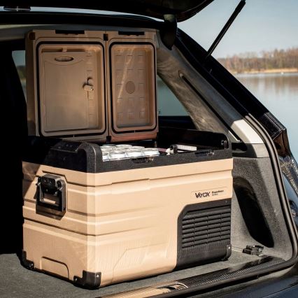 Frigorifero da viaggio con display LCD 39 l 230V/12V/24V marrone