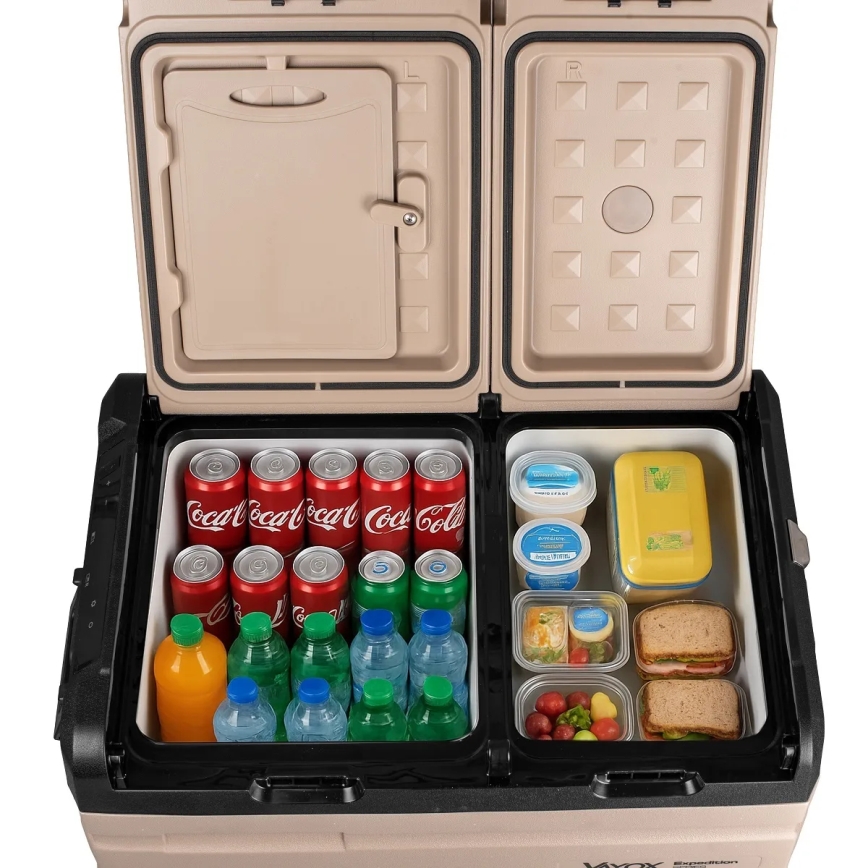 Frigorifero da viaggio con display LCD 39 l 230V/12V/24V marrone