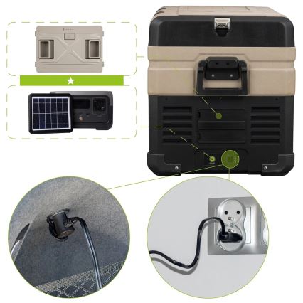 Frigorifero da viaggio con display LCD 39 l 230V/12V/24V marrone