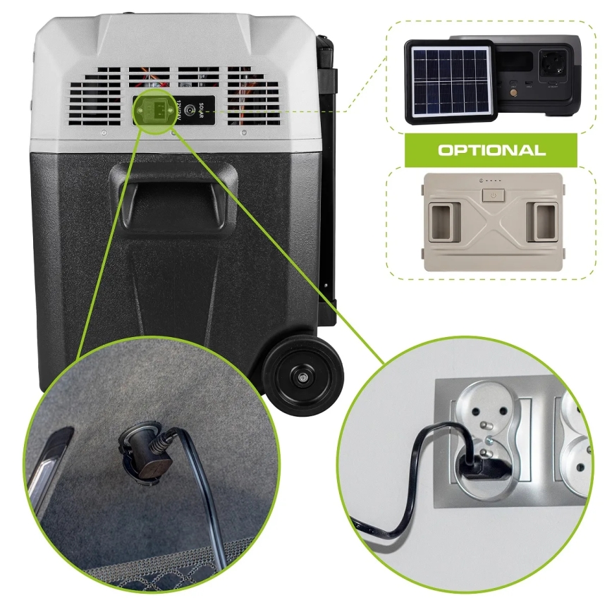Frigorifero da viaggio con display LCD 40 l 230V/12V/24V nero