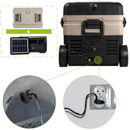 Frigorifero portatile per auto con display LCD 39 l 230V/12V/24V marrone