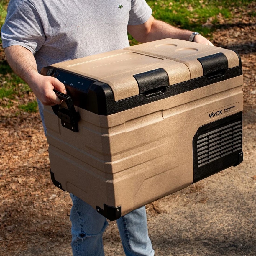 Frigorifero portatile per auto con display LCD 39 l 230V/12V/24V marrone