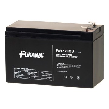 FUKAWA FW 9-12 HR - Batteria al piombo 12V/9Ah/Faston 6,3mm