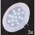 Fulgur 21072 - SET 3x LED luce da Incasso bagno ELESPOT 1xLED/0,7W/230V IP44