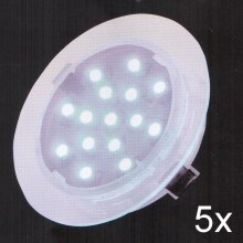 Fulgur 21073 - SET 5x plafoniere LED per bagno ELESPOT 1xLED/0,7W/230V IP44